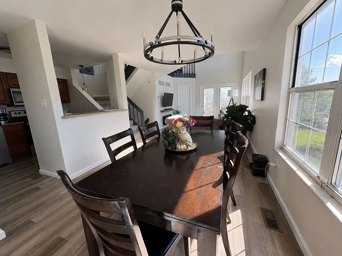 Dining area with natural light