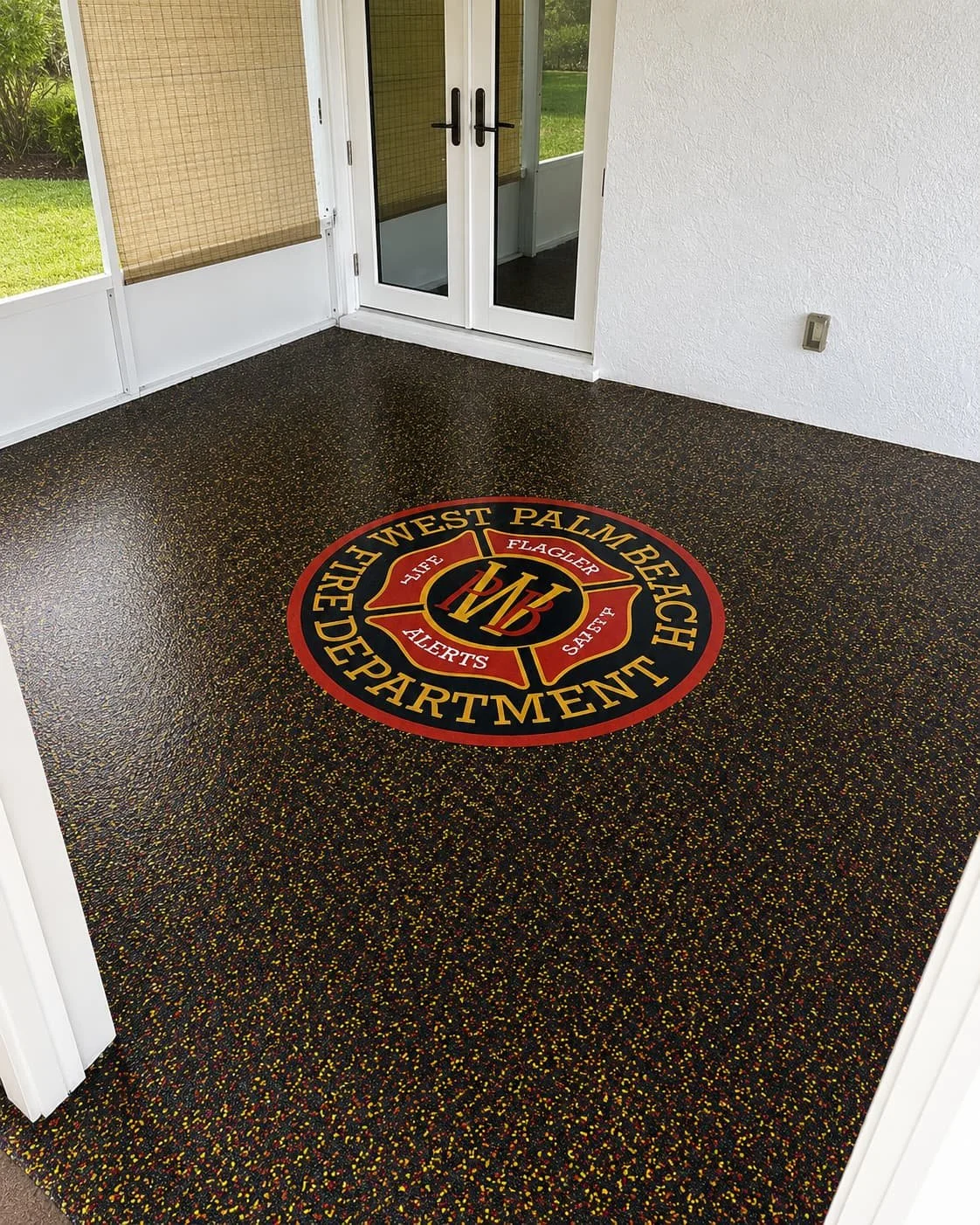 Firefighter owned epoxy flooring Florida Redline Epoxy