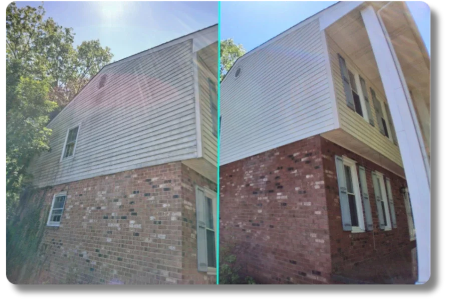 Professional house washing results Roanoke VA