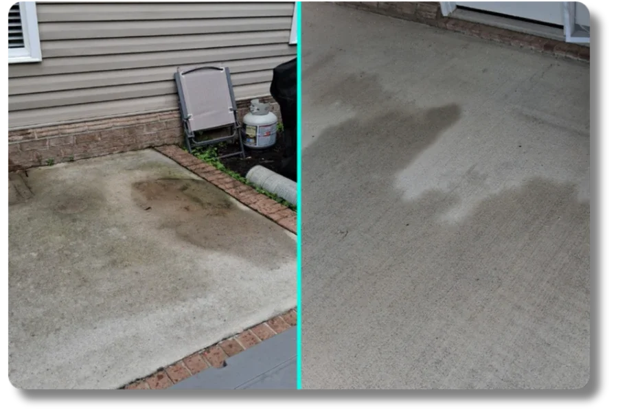 Driveway pressure washing before and after Salem VA