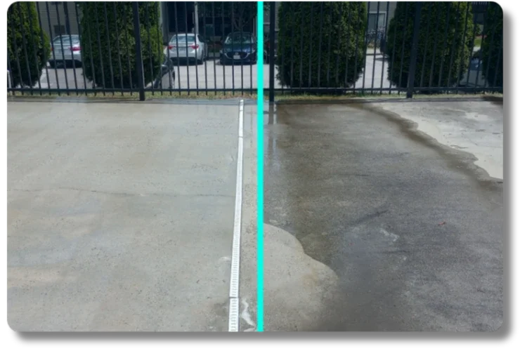 Driveway pressure washing results Roanoke VA