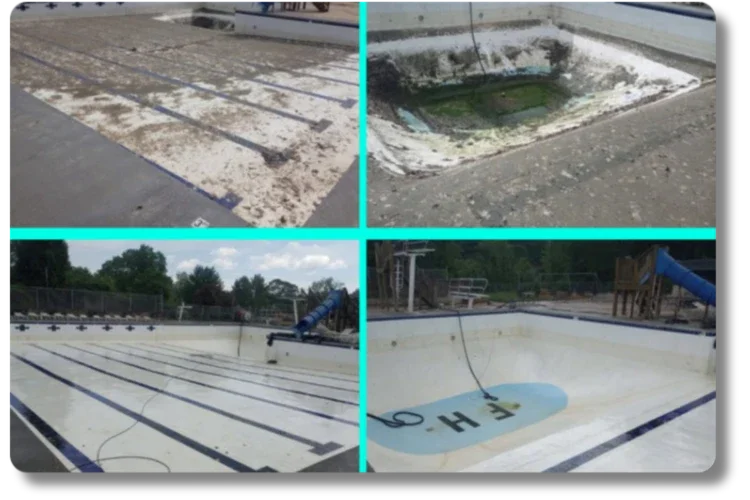 Parking lot cleaning before and after Roanoke VA