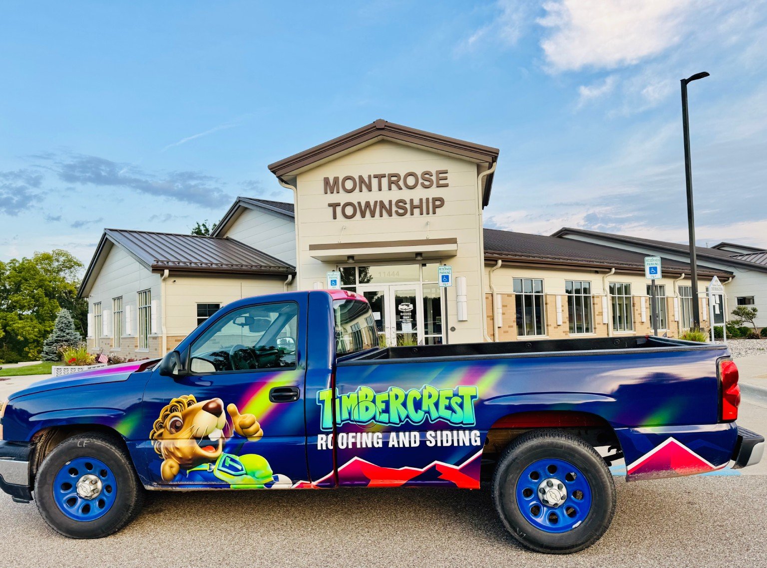 Timbercrest branded service van and trailer