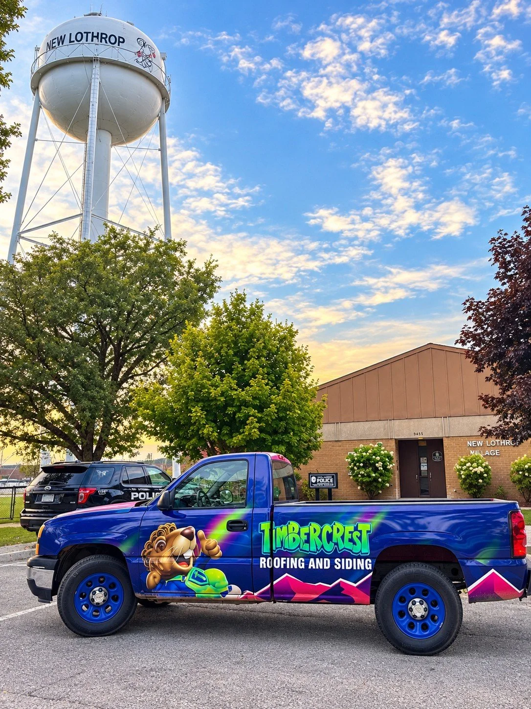 Timbercrest branded service van and trailer