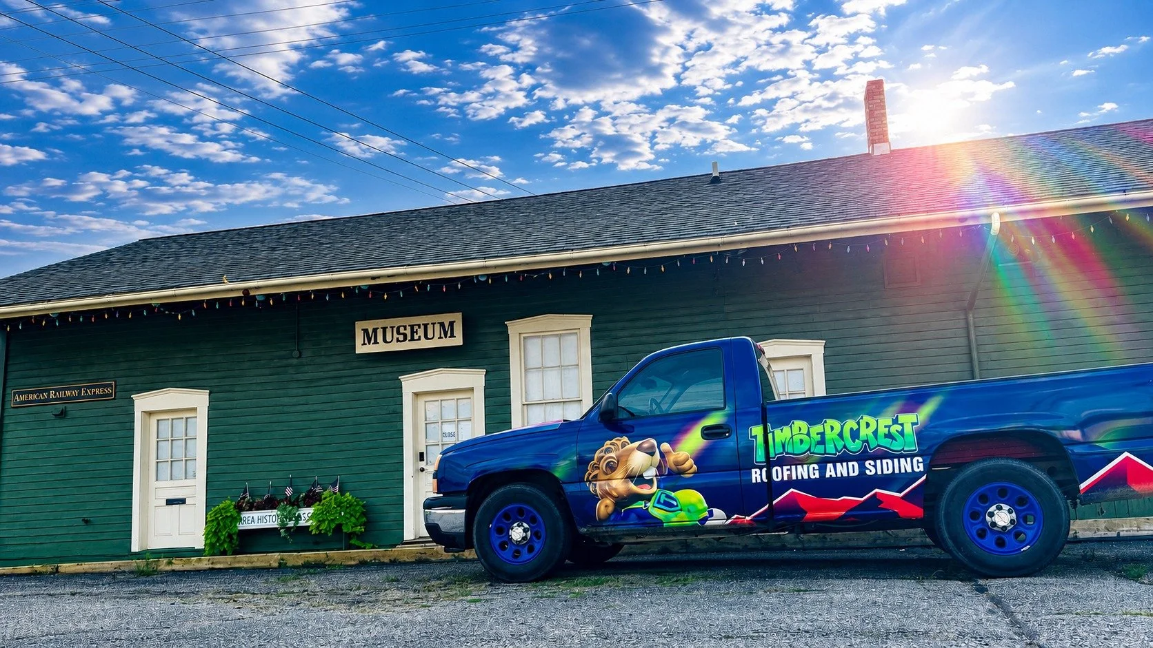 Timbercrest branded service van and trailer