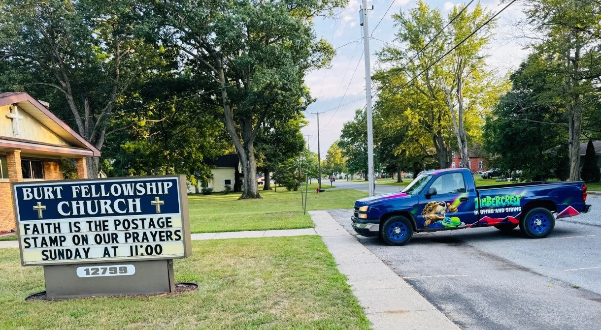 Timbercrest branded service van and trailer