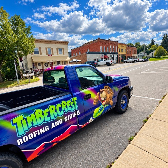 Timbercrest branded service van and trailer