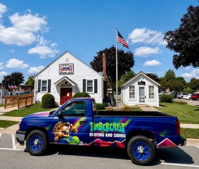 Timbercrest branded service van and trailer
