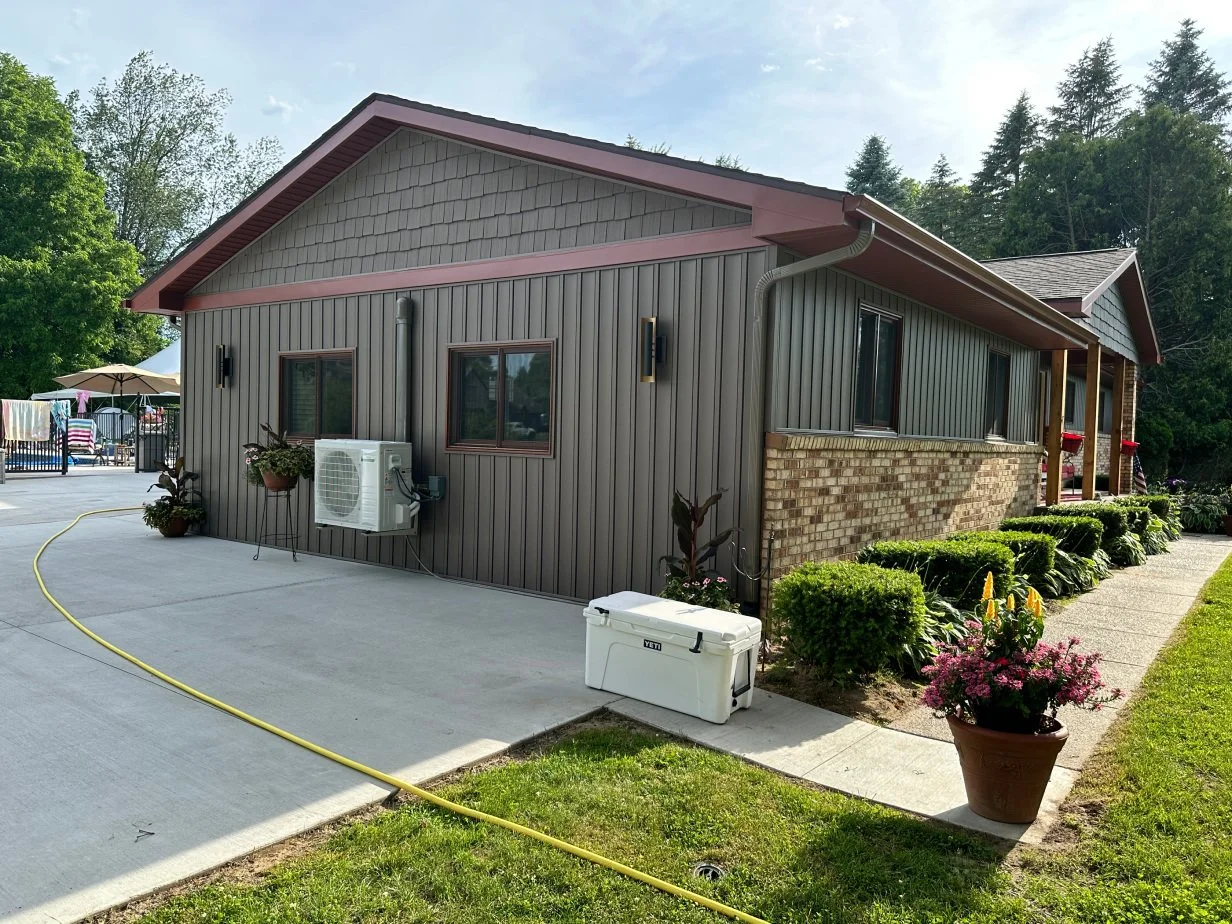Home with board and batten siding style