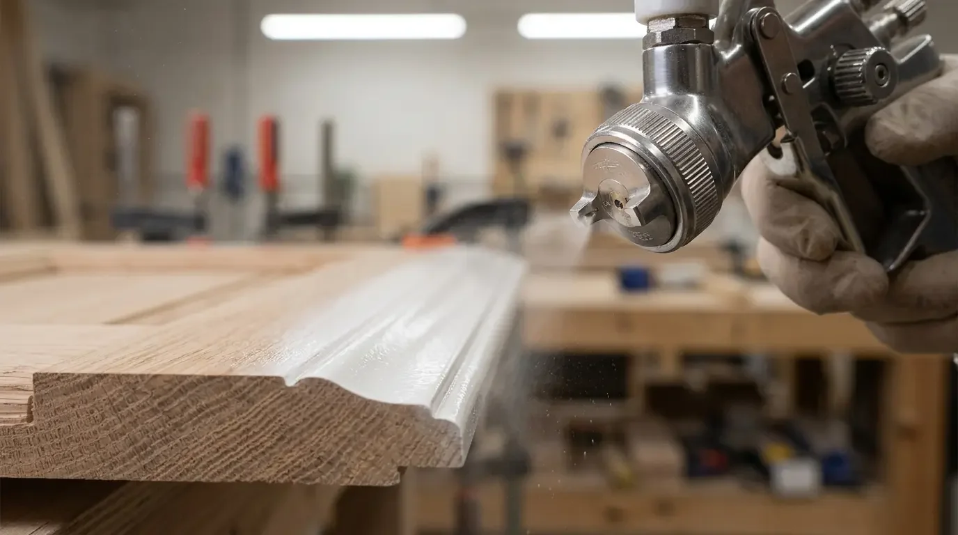 HVLP spuitwerken op hout — Master Coating