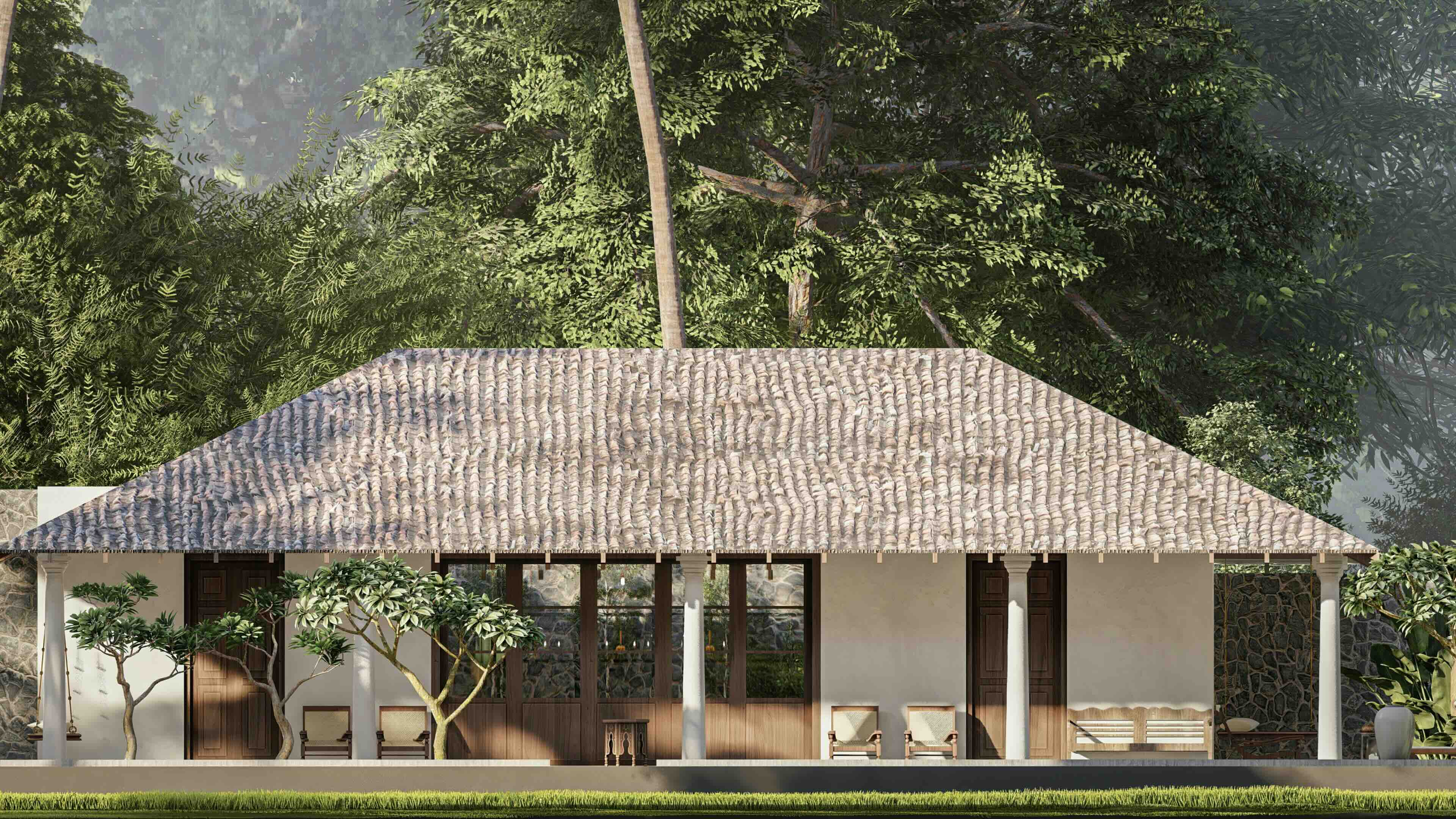 Two-bedroom luxury villa exterior