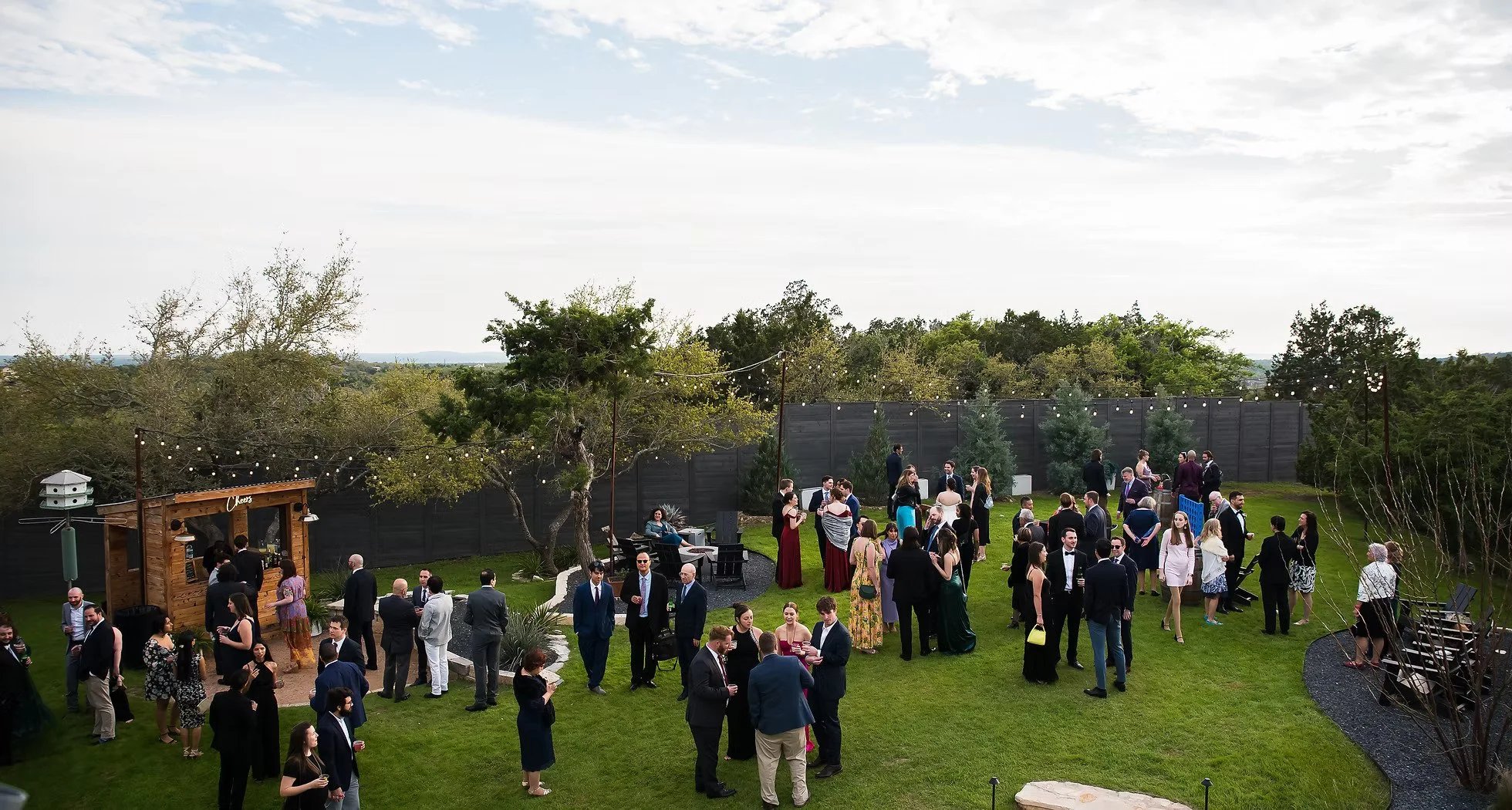 Packed wedding dance floor