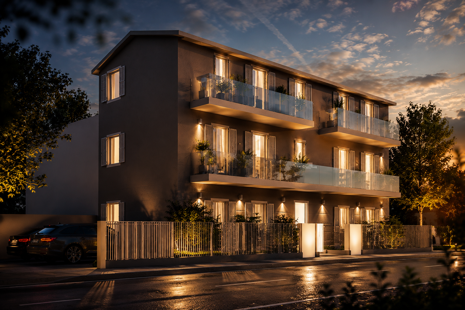 Edifici contemporanei — Rendering architettonico