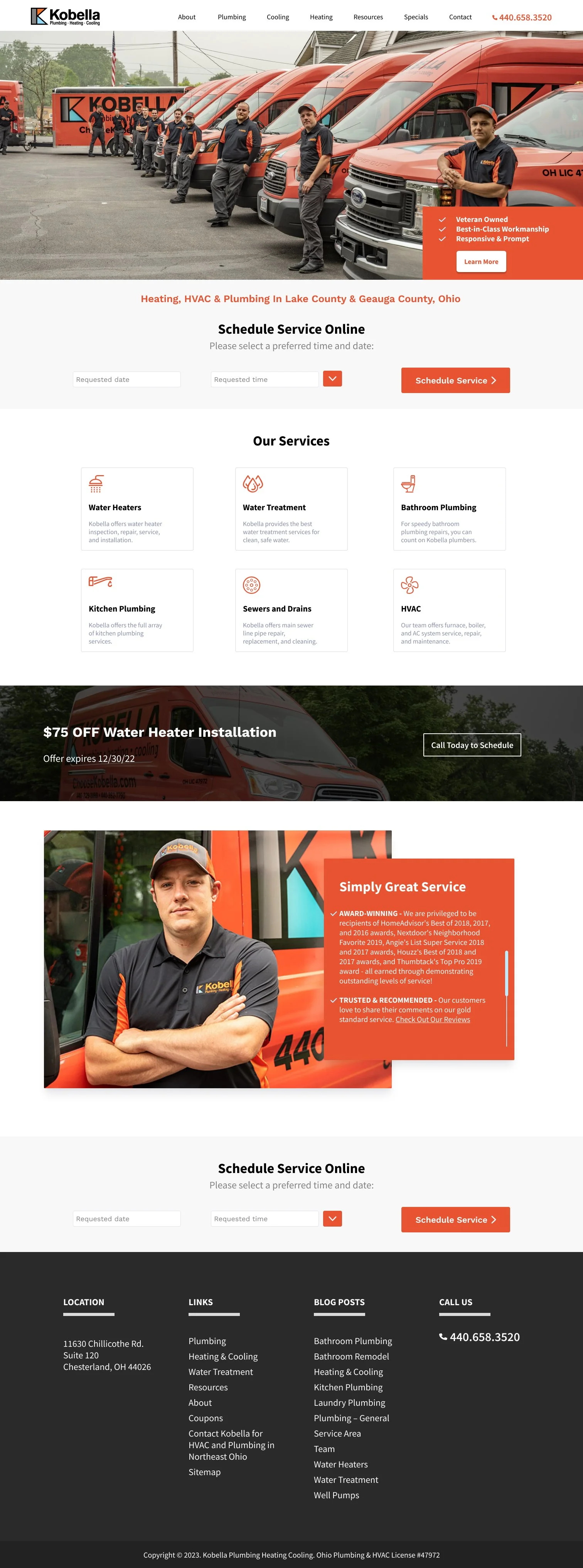 Kobella desktop landing page preview