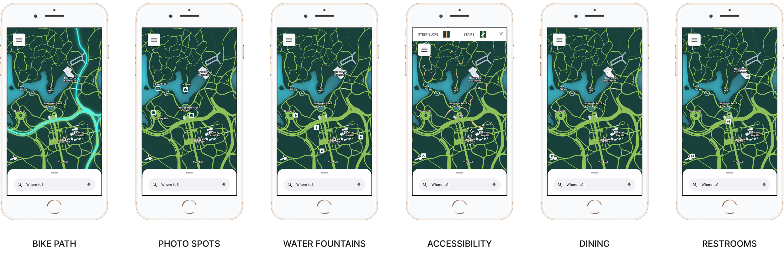 Central Park Go additional screens set 6