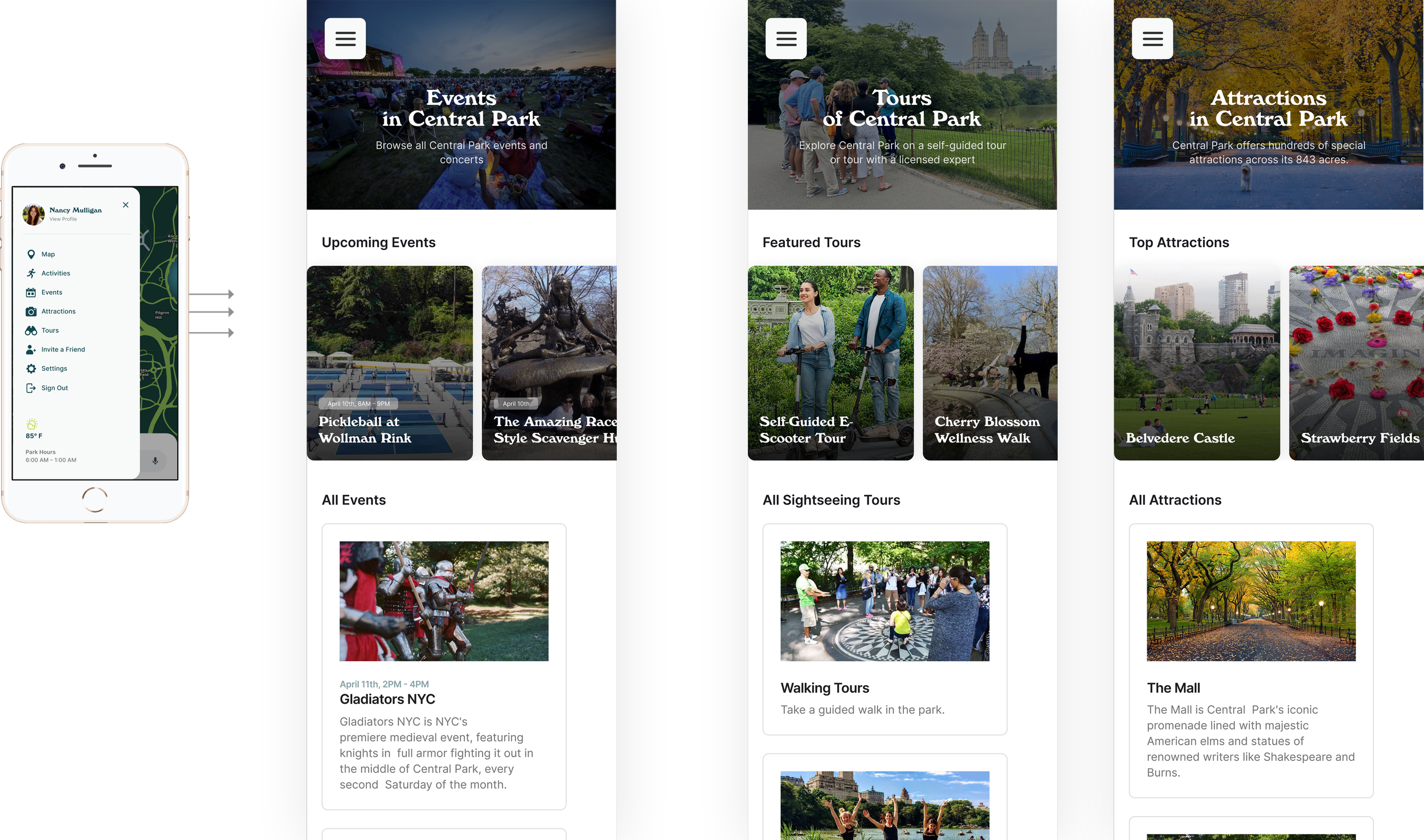 Central Park Go additional screens set 8