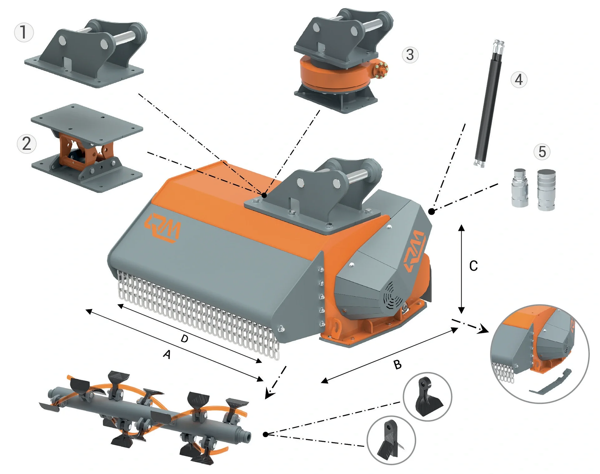 QM SM Series Dimensional Layout Blueprint Schematic