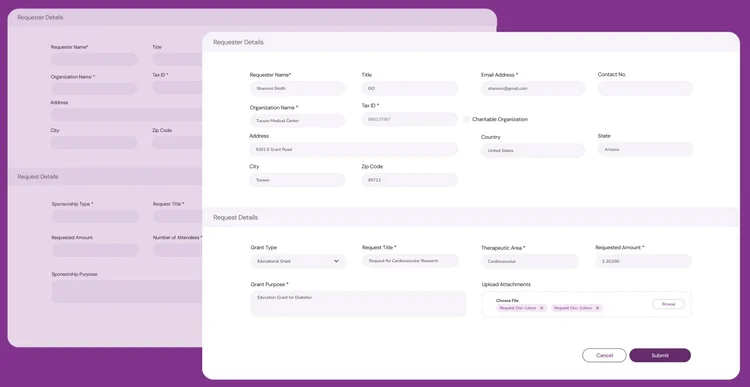 Request Details Feature - Product Screen