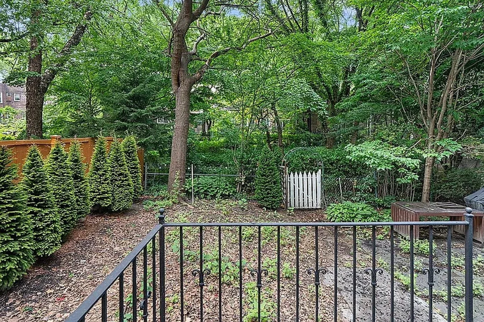 Private garden and mature shared green space