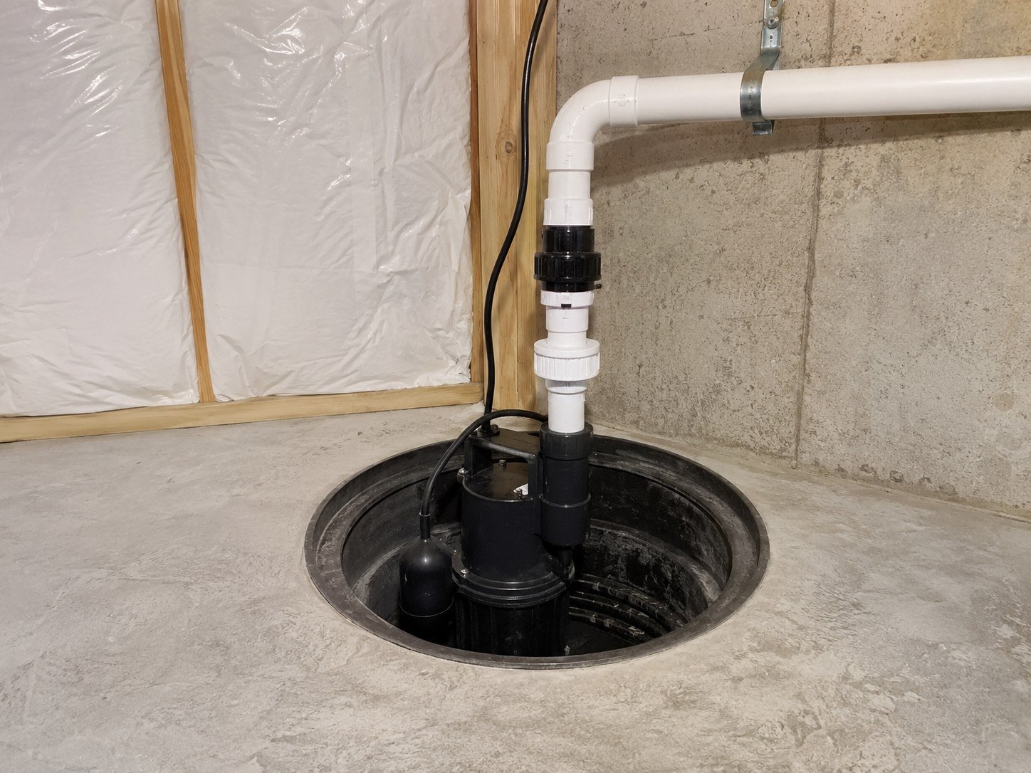 Sump pump installation by MBM Plumbing Markham