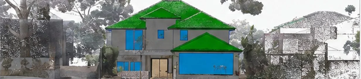 Northbridge processed point cloud with model overlay