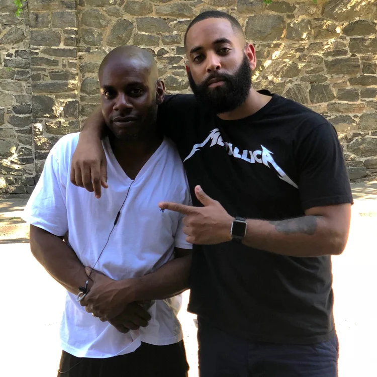 Rashad with his brother