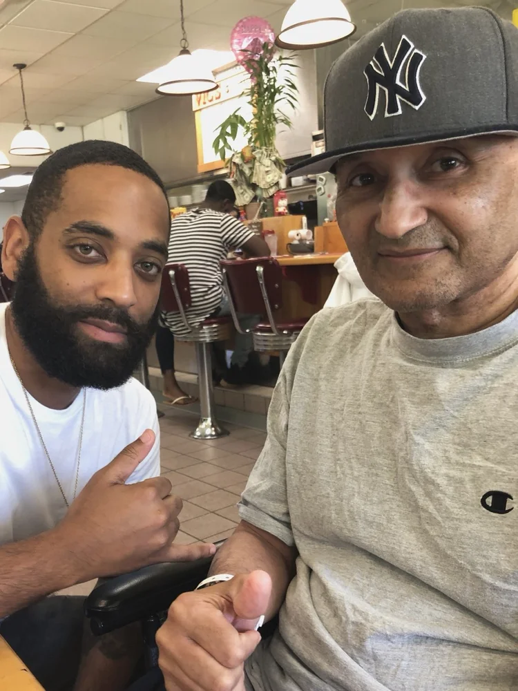 Rashad with his father