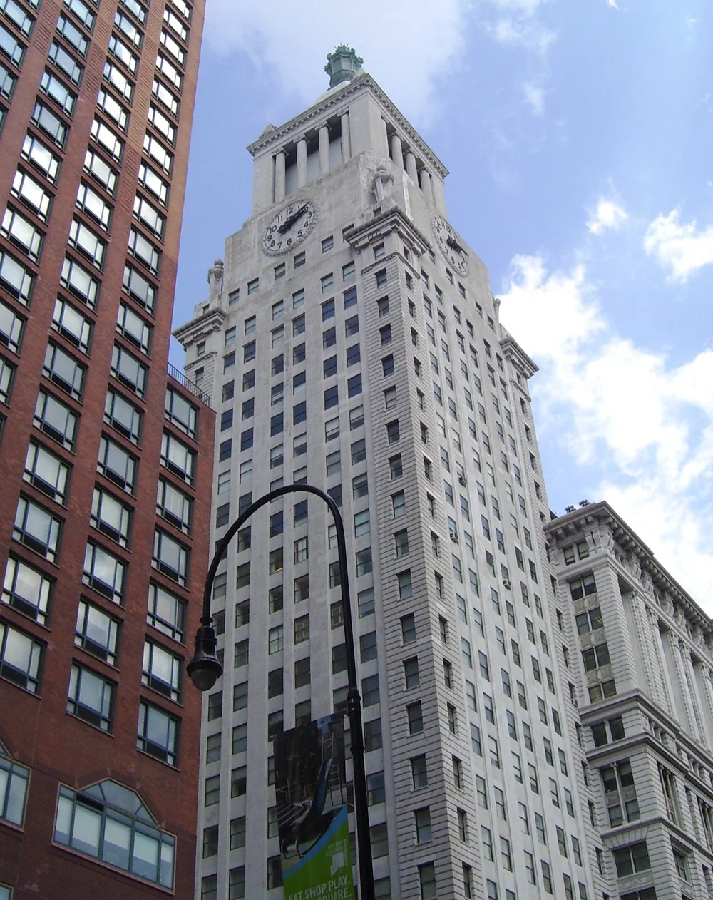 Con Edison’s clock tower and building at 4 Irving Place, seen from East 14th Street.