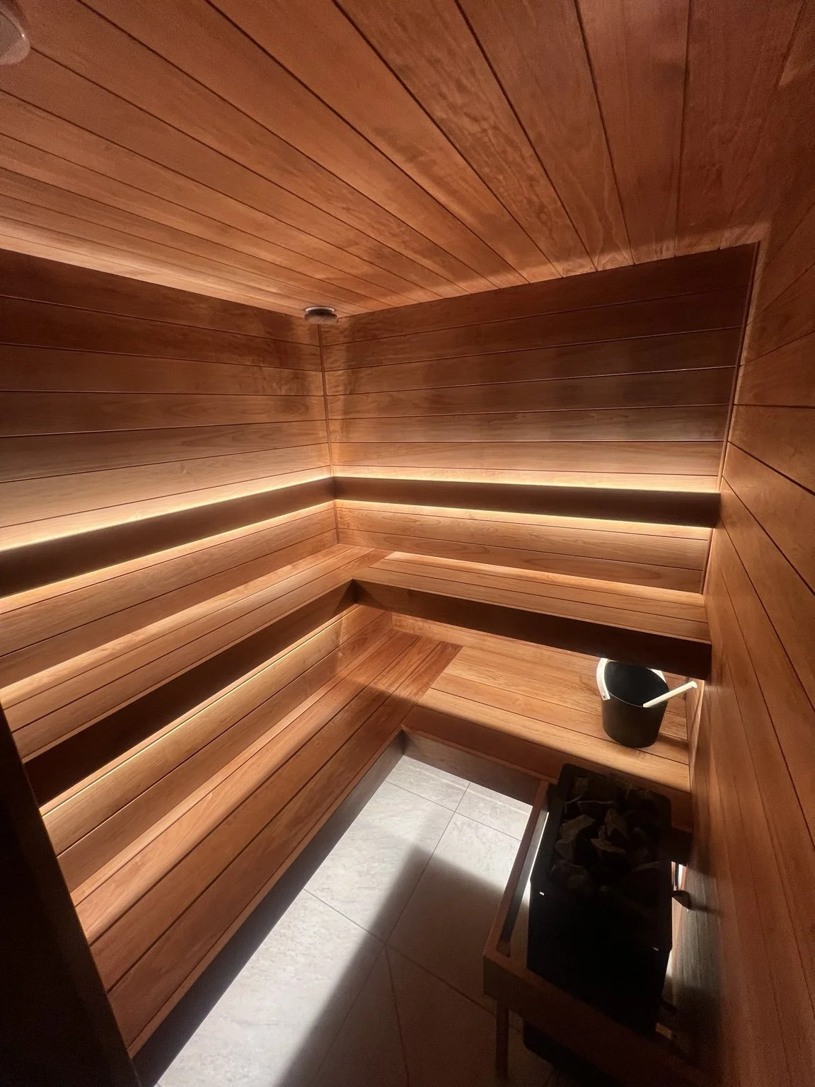 Traditional sauna inside Allform Spa