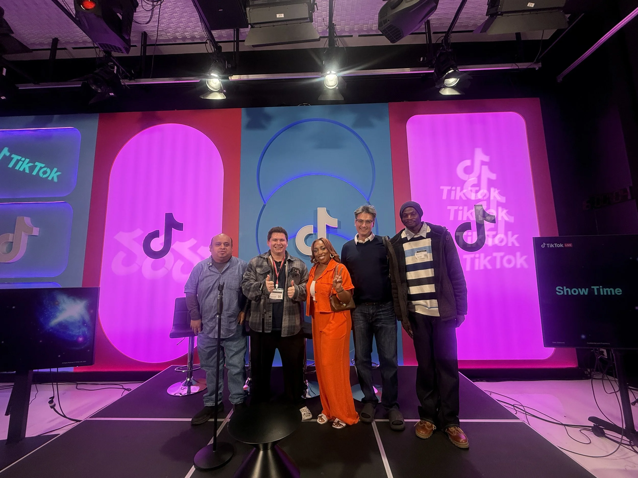 Actualize Visions creators on stage at TikTok event