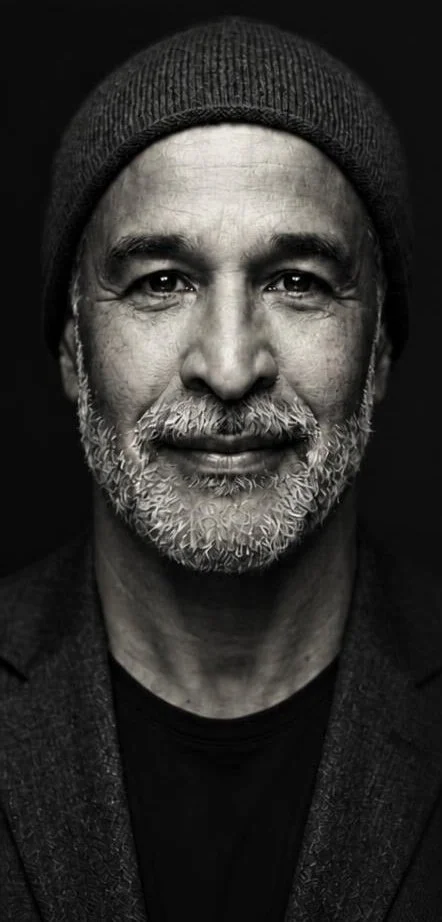 Black and white portrait of Omar