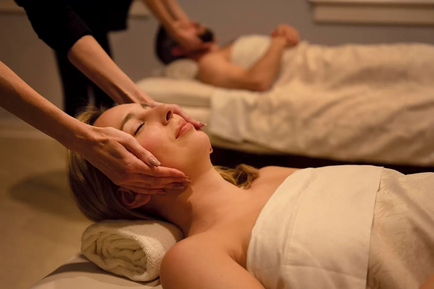 A treatment room at the spa at Delamar Southport