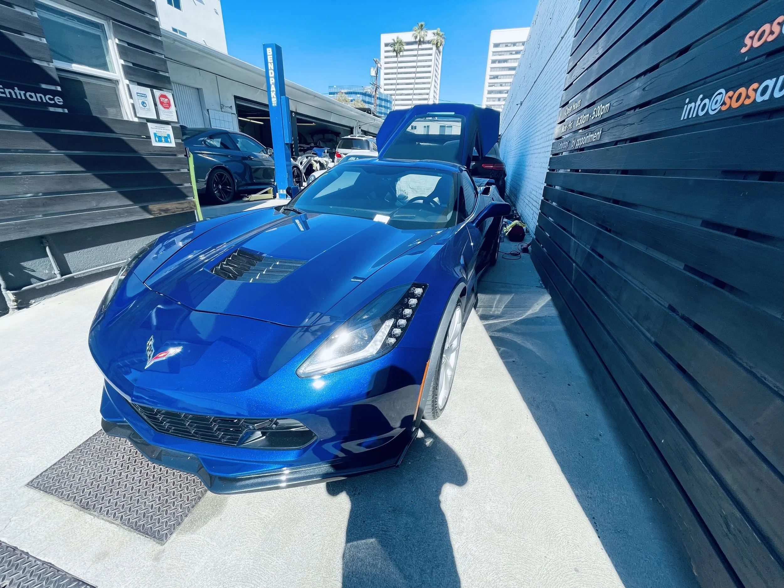 Completed automotive window tinting project