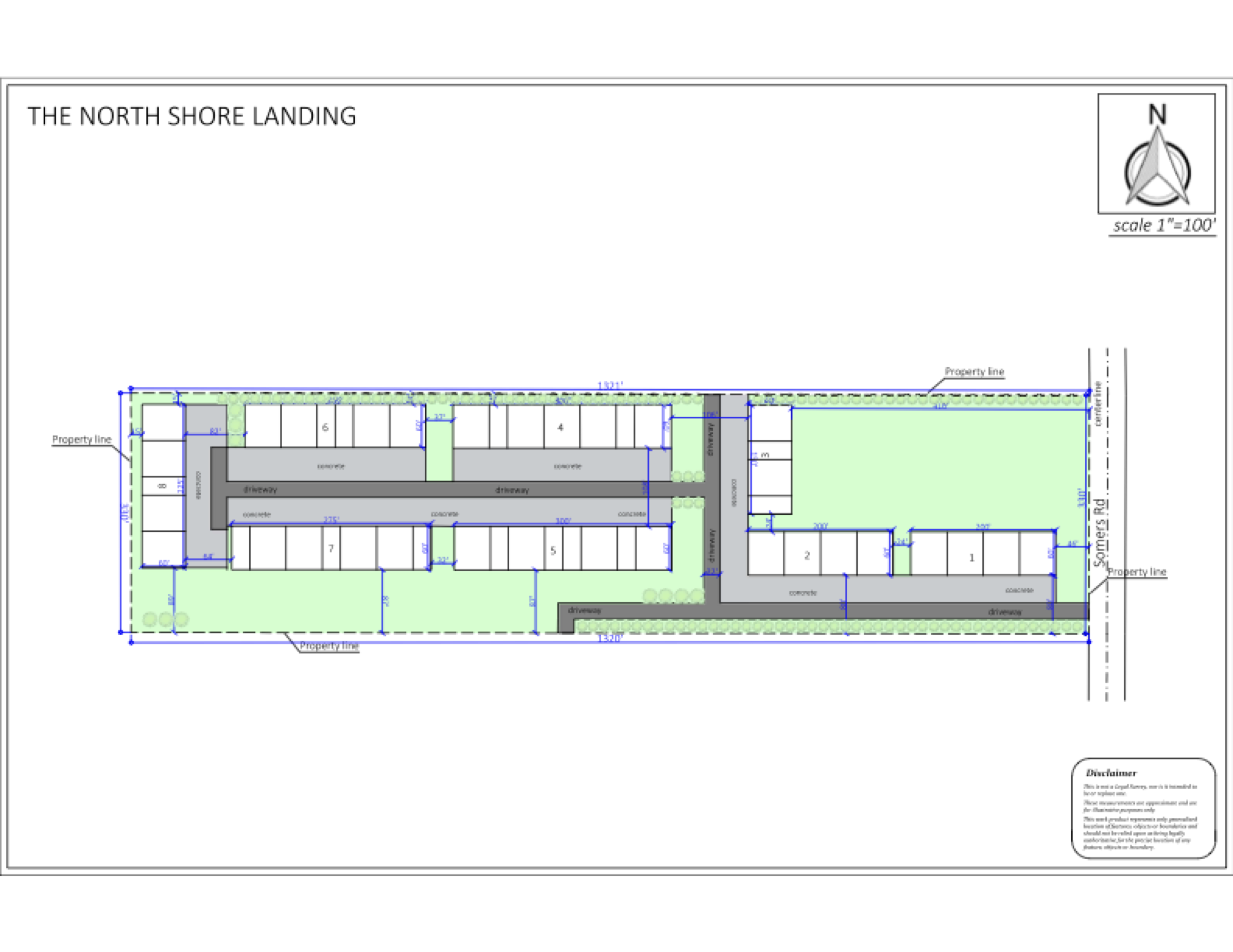 North Shore Landing site plan — 46 residences in eight buildings on Somers Road, Flathead County Montana