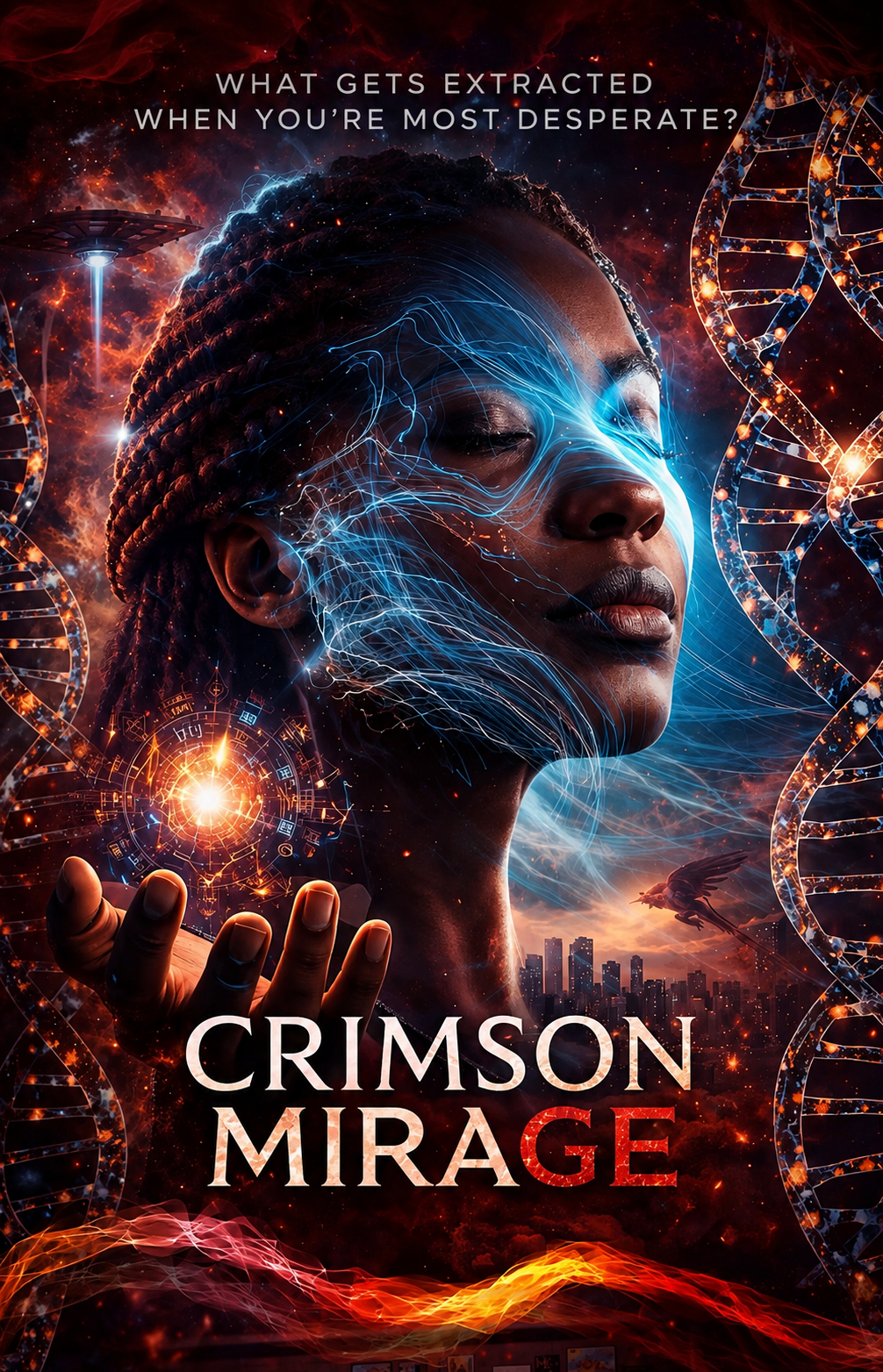 Crimson Mirage vertical microdrama poster