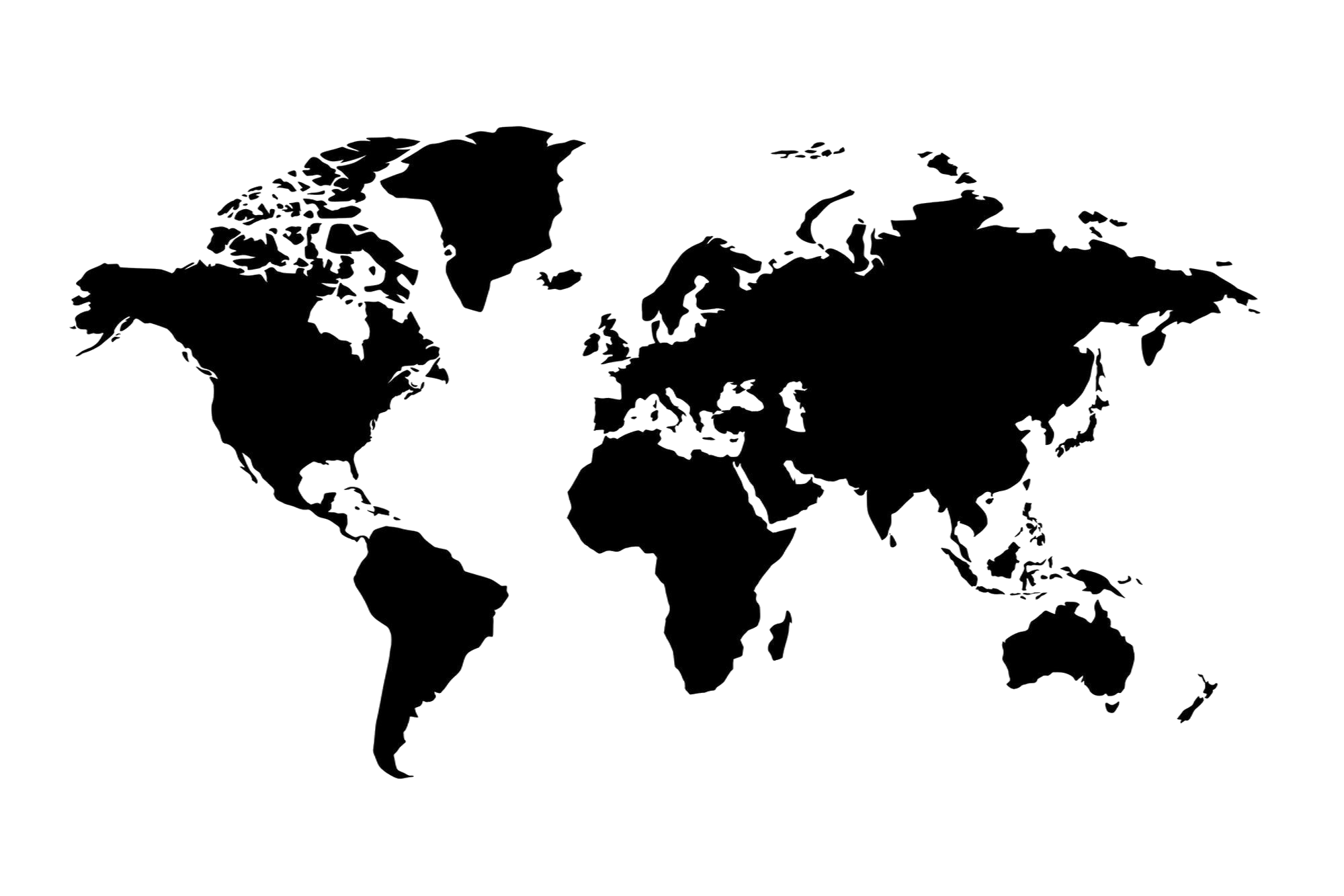 An interactive black and white world map showing the locations Alex has photographed