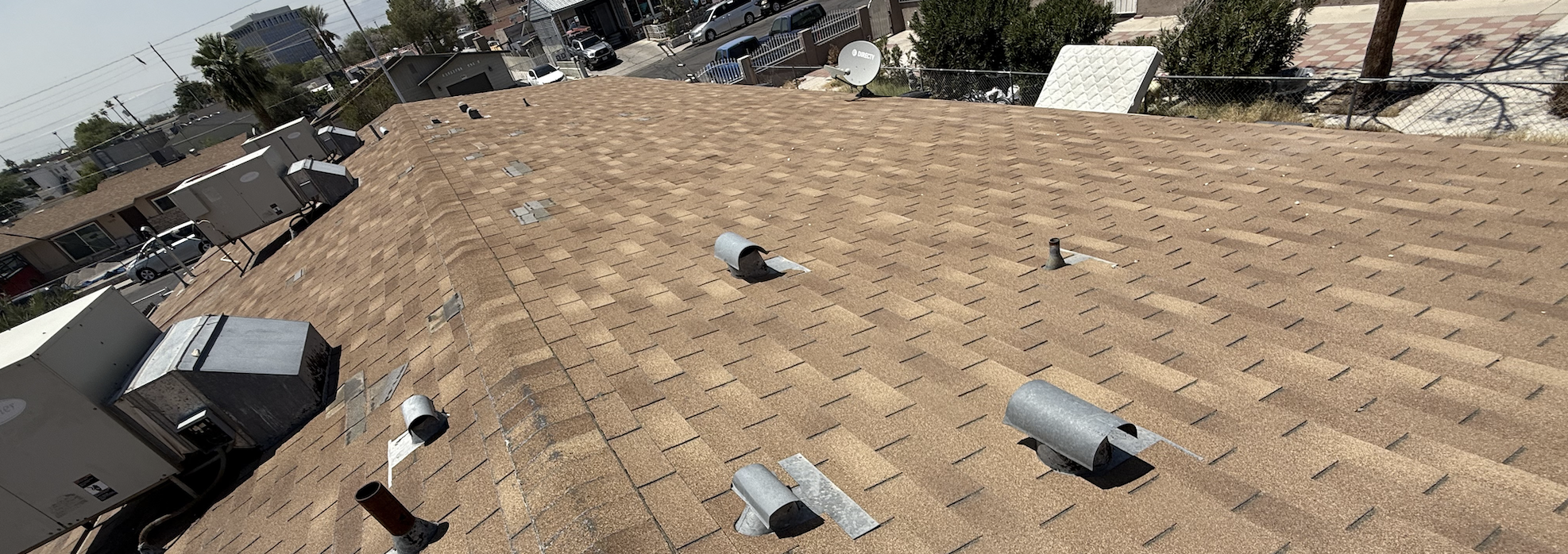 Wind damage roof North Las Vegas Nevada