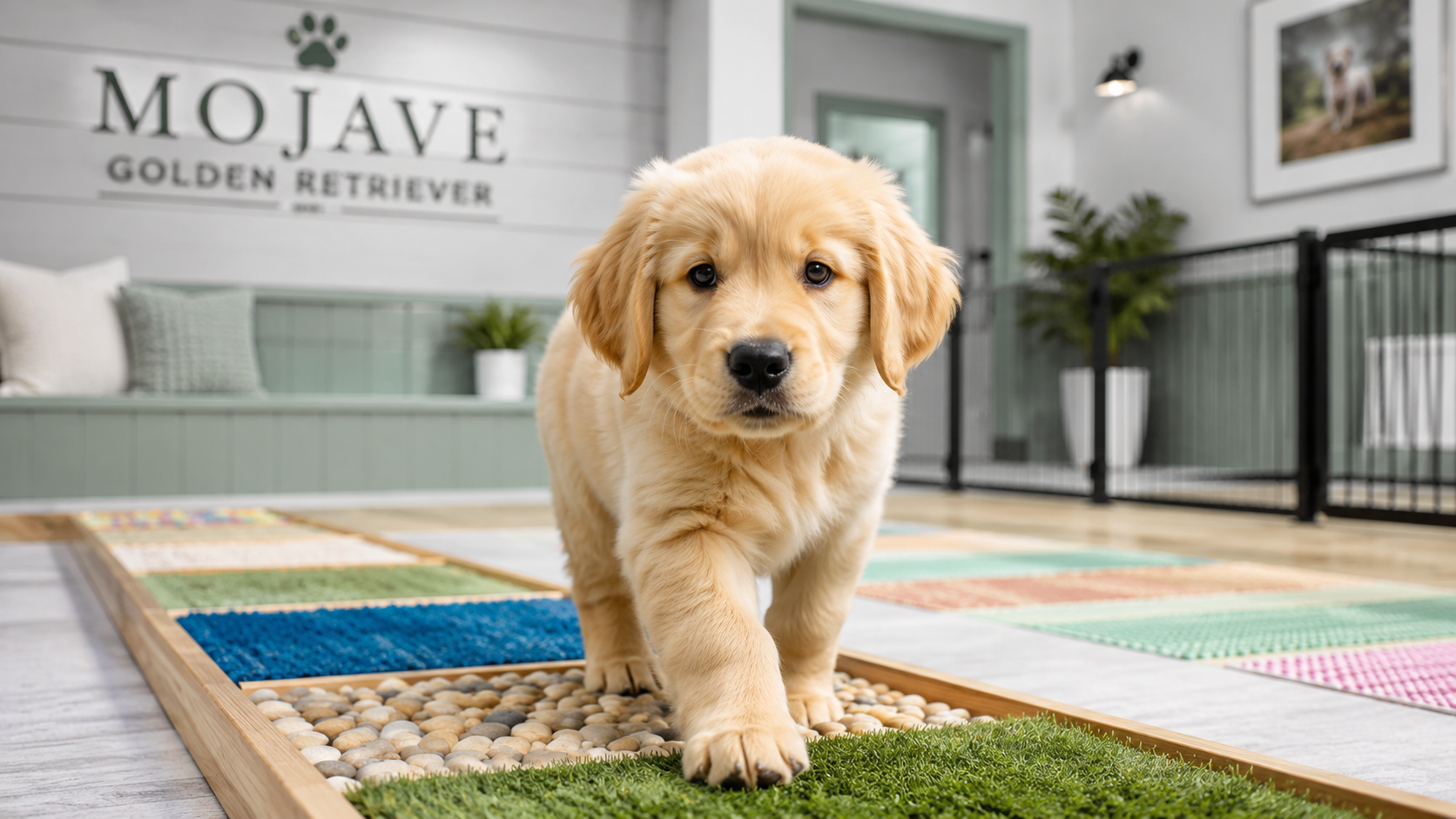 Cucciolo Golden Retriever durante il programma di imprinting a 90 giorni