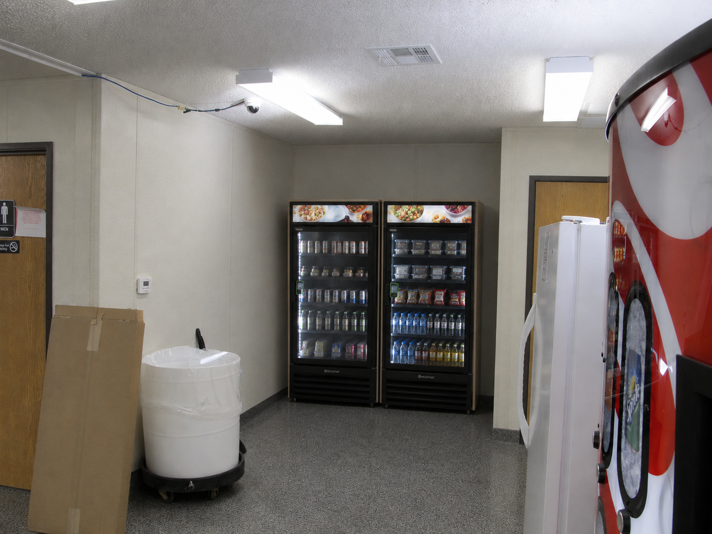 Rendering of the same break room nook after GrabNGo smart markets replace the old vending machines