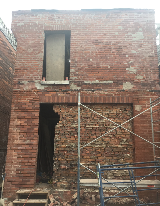 Mid-restoration – Brick Aid Masonry