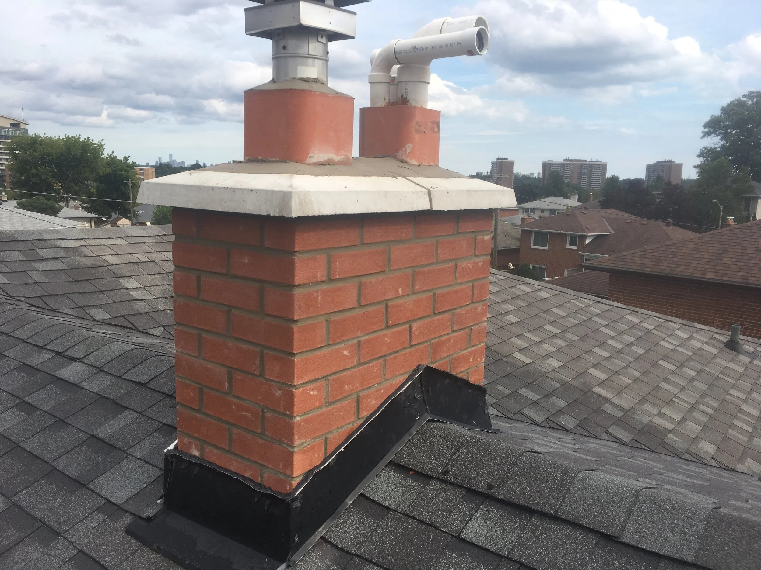 Chimney after rebuild by Brick Aid Masonry