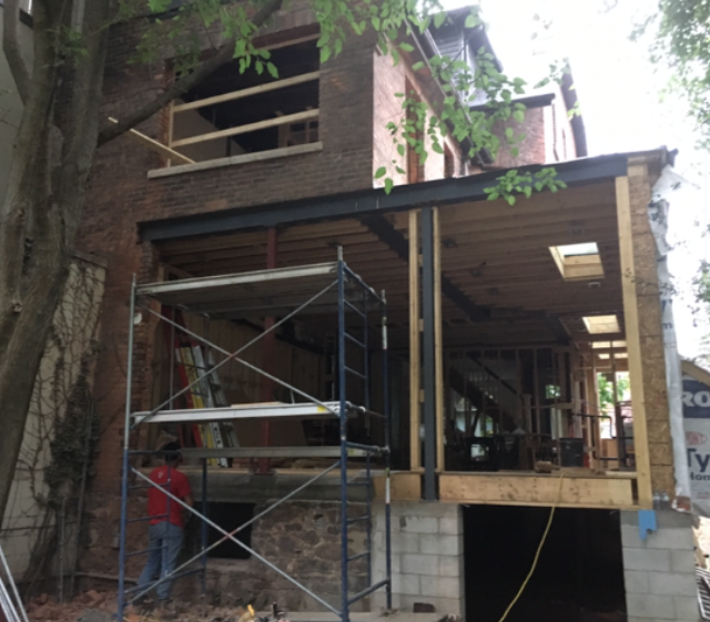 Home before masonry restoration