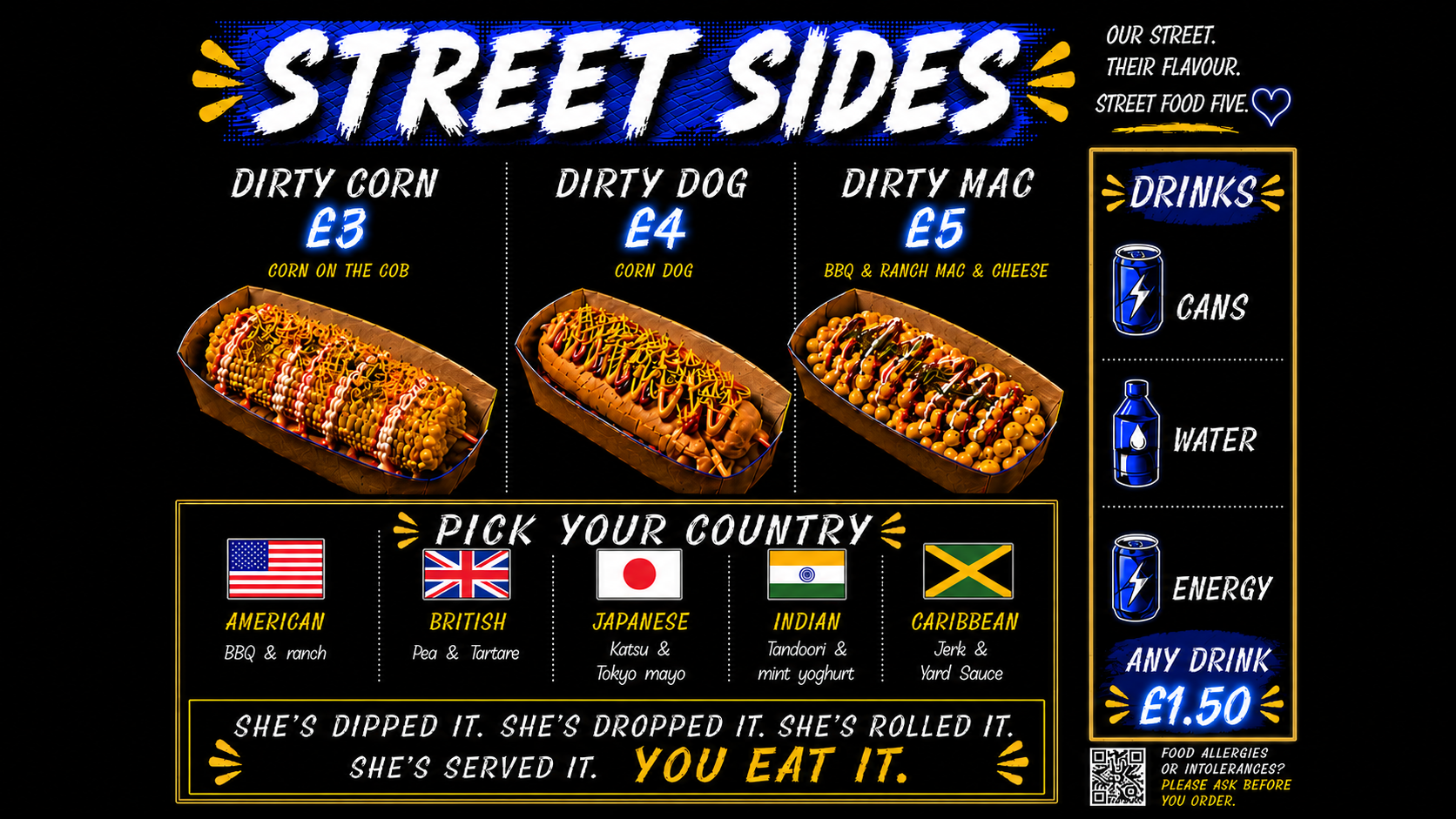 Street Sides Menu