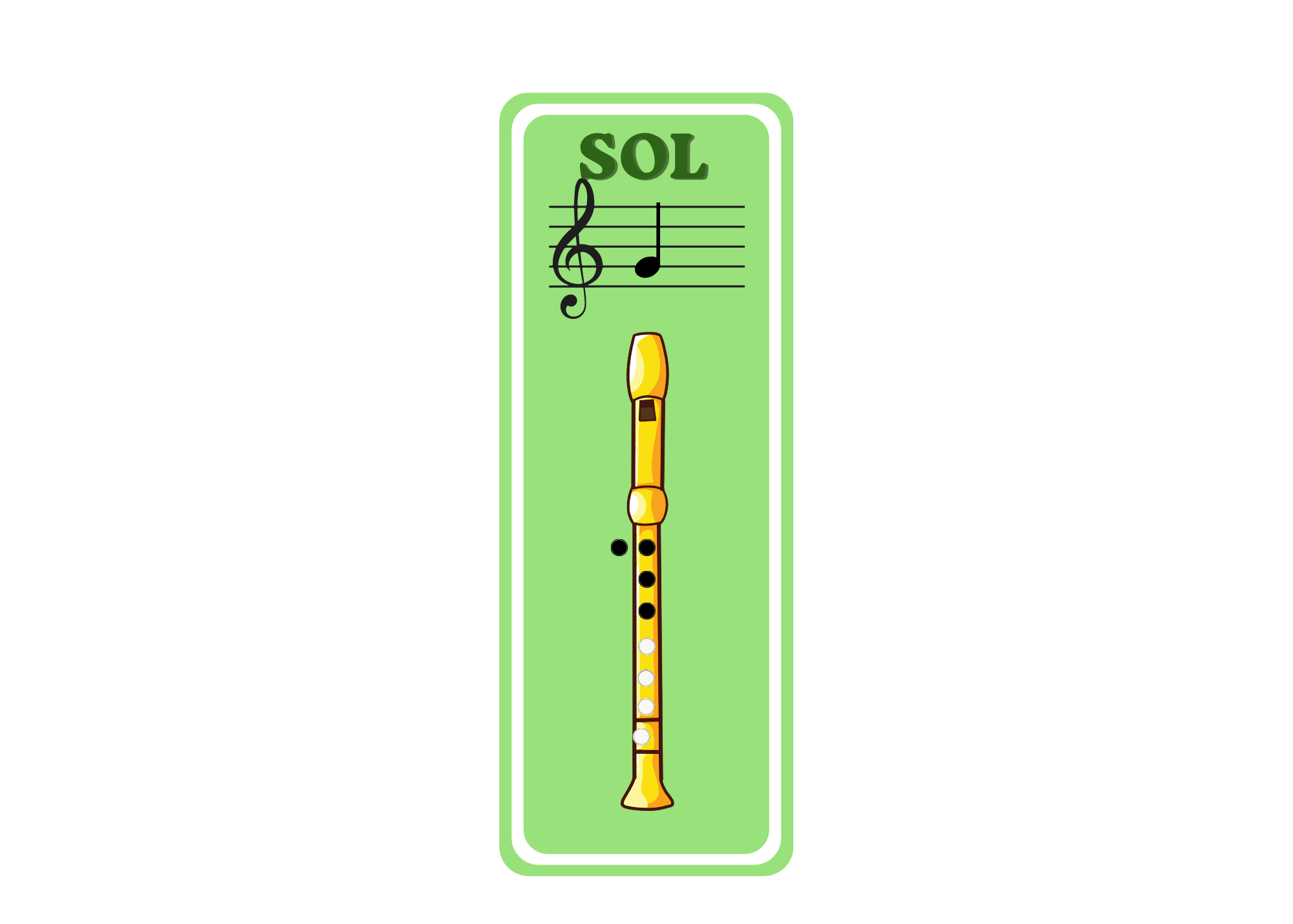 Doigté de flûte à bec — SOL