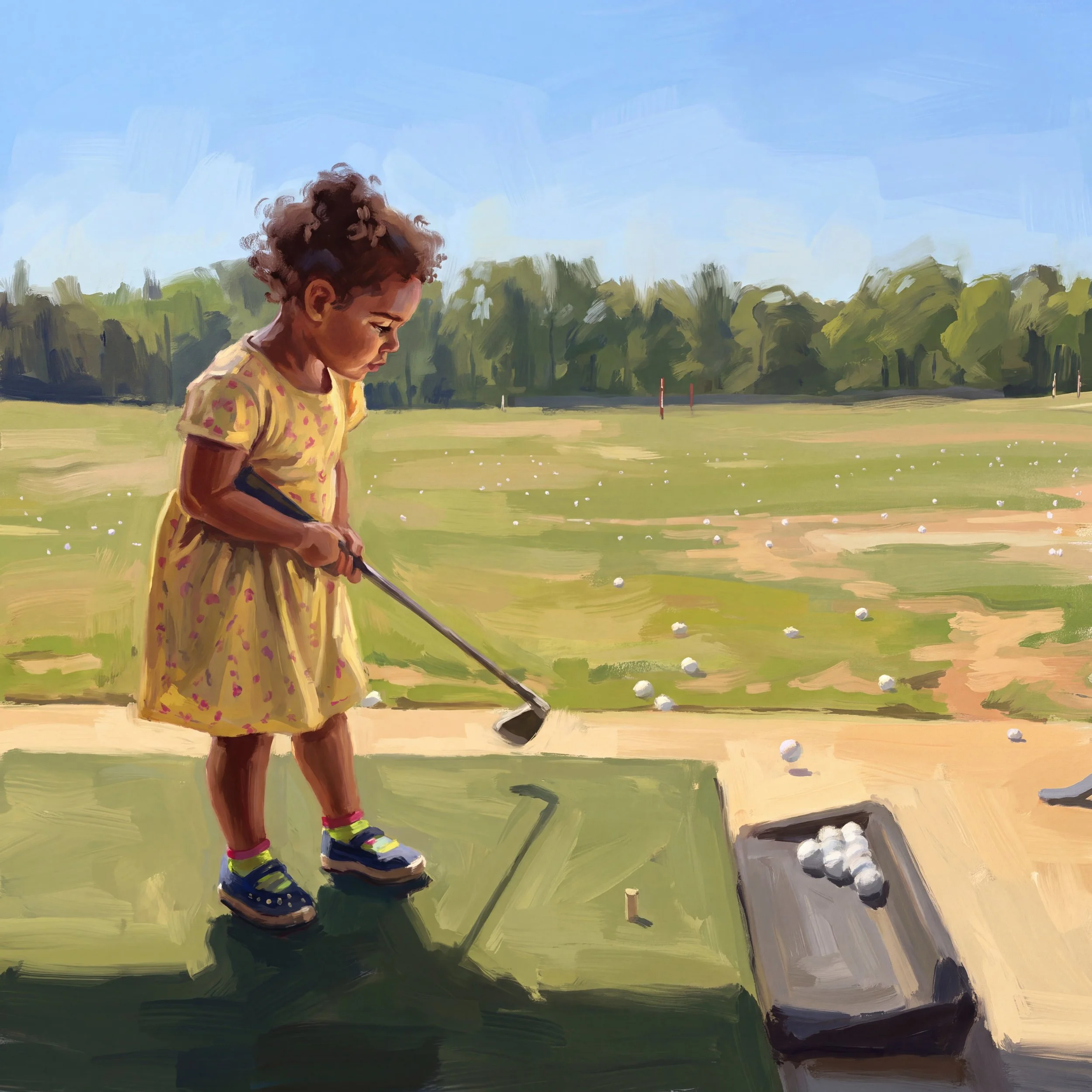 Toddler golf swing