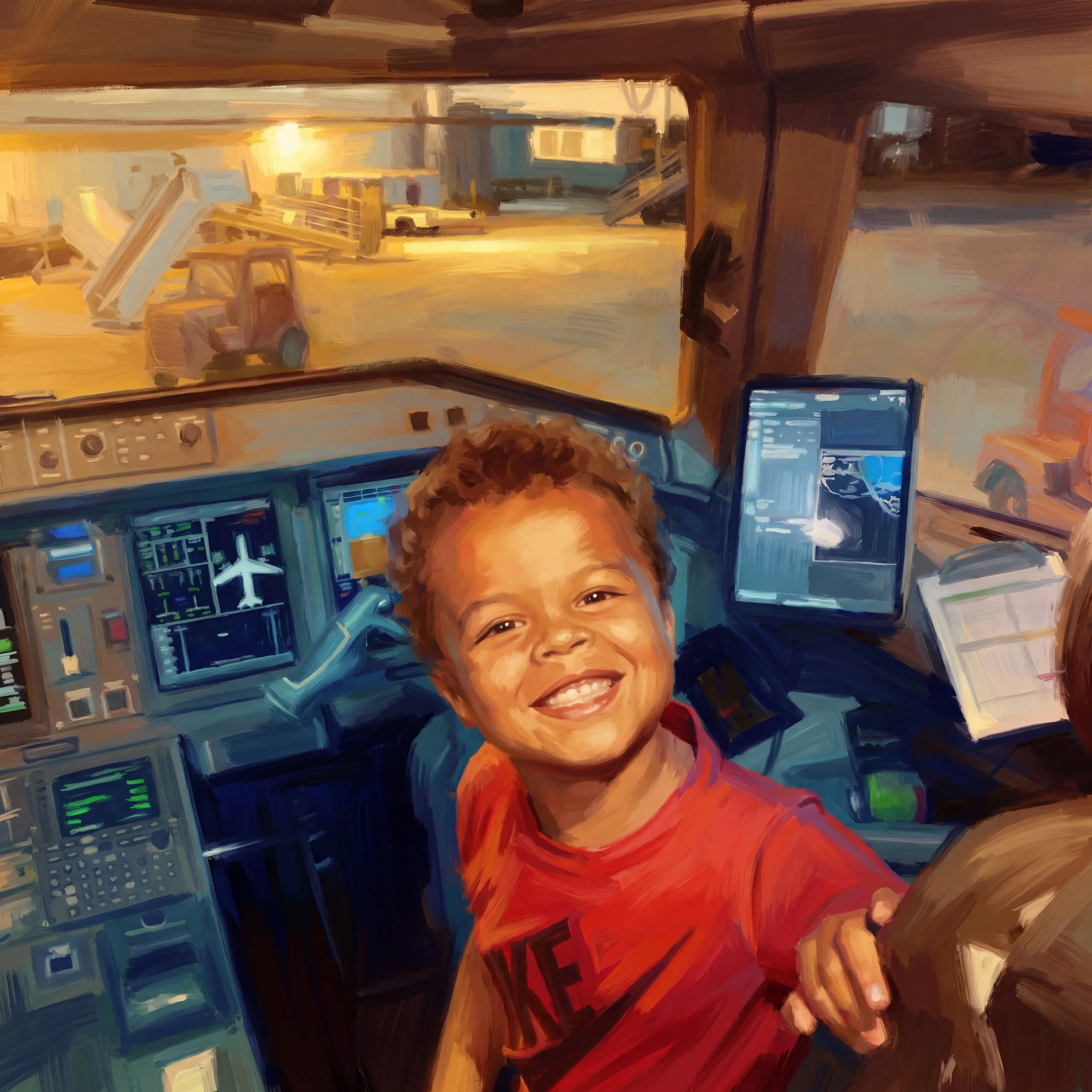 Airplane cockpit