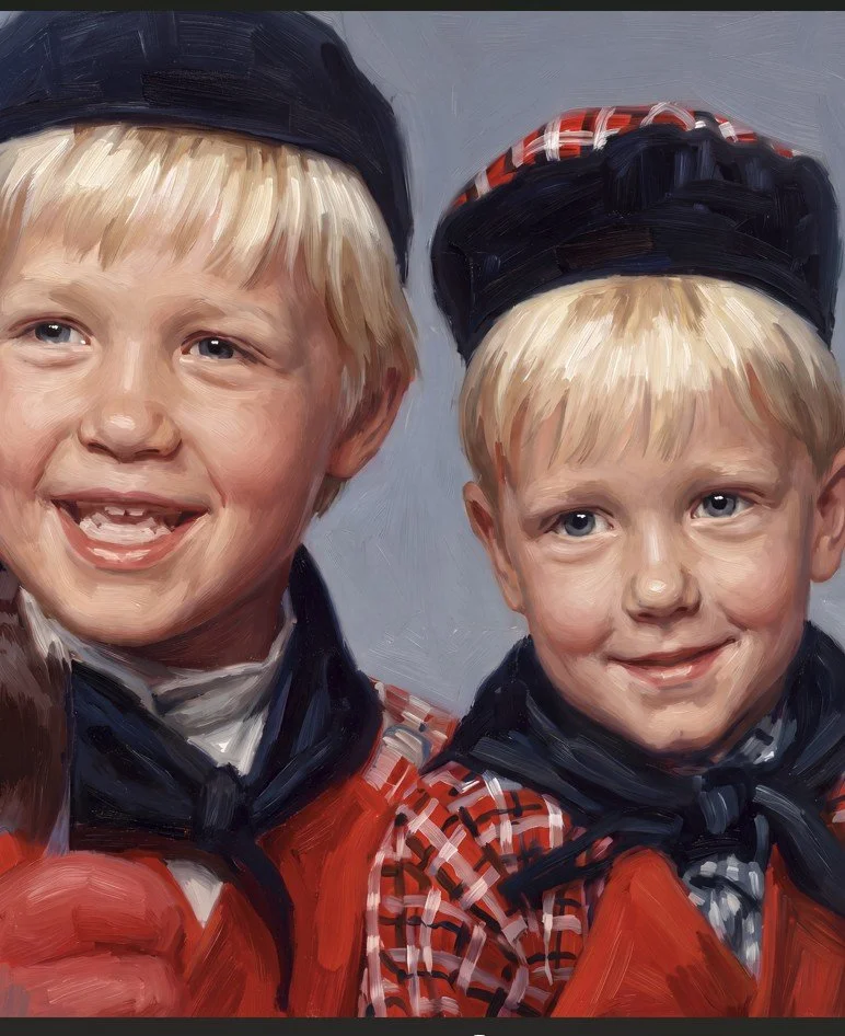 Illustrated, from a 1980s printed photo