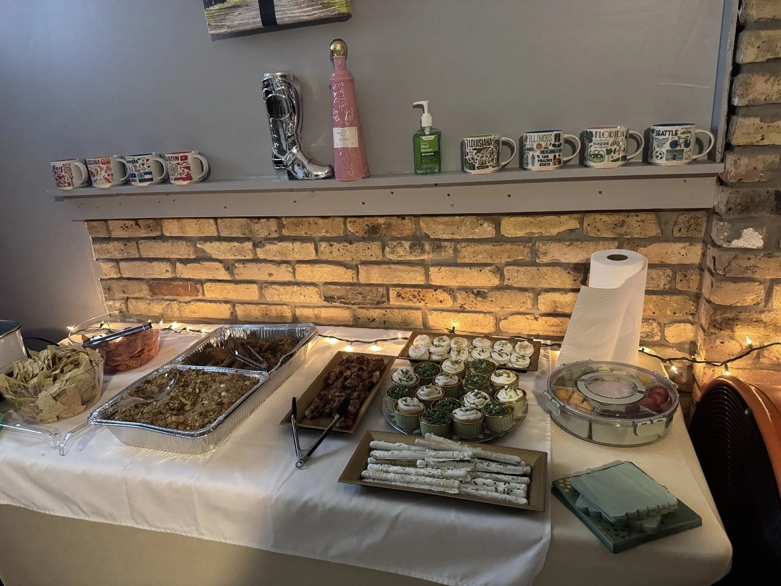 Food and refreshments shared at the Meet and Greet Mixer