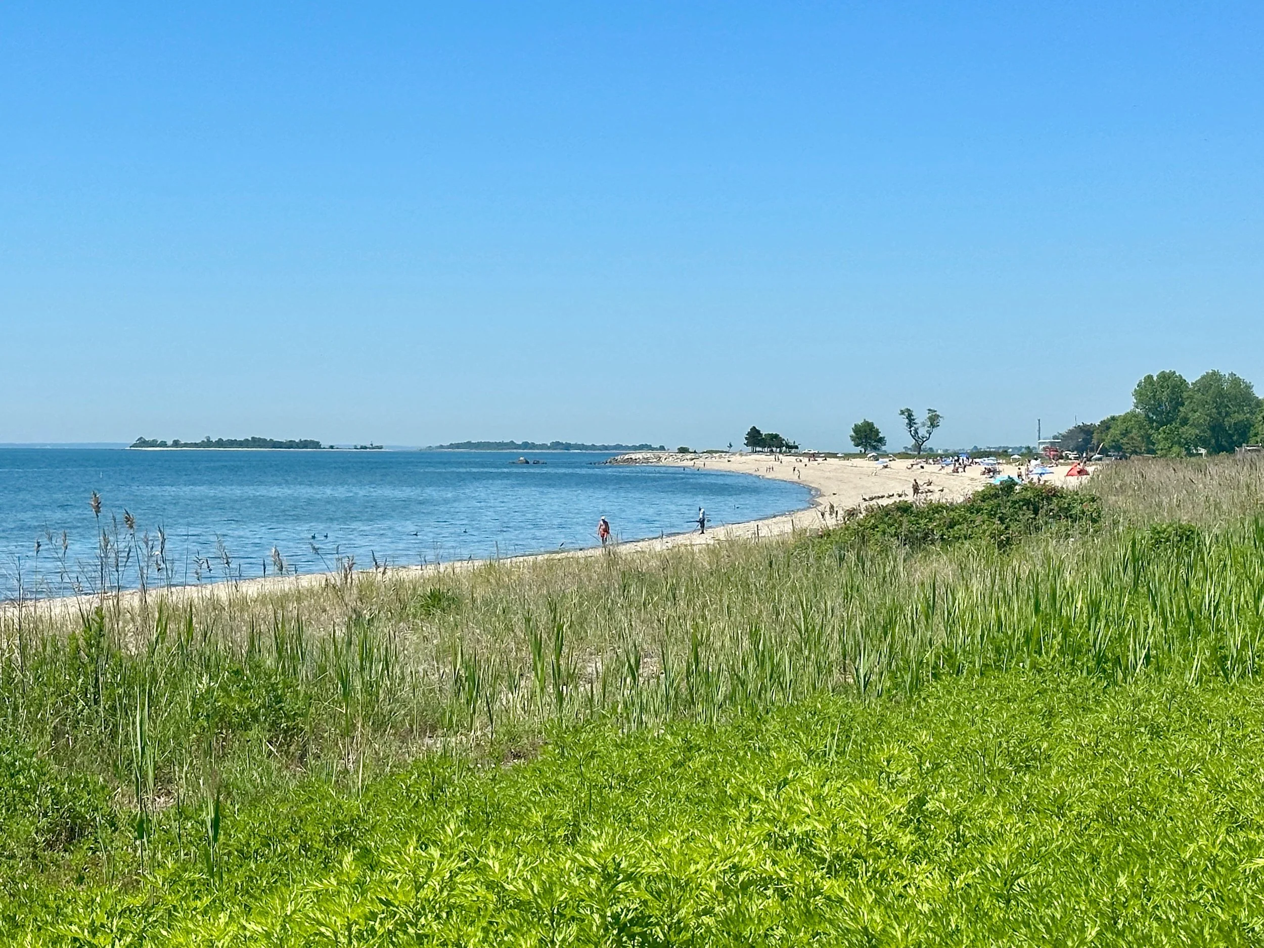 Sherwood Island State Park beach in Westport Connecticut along Long Island Sound