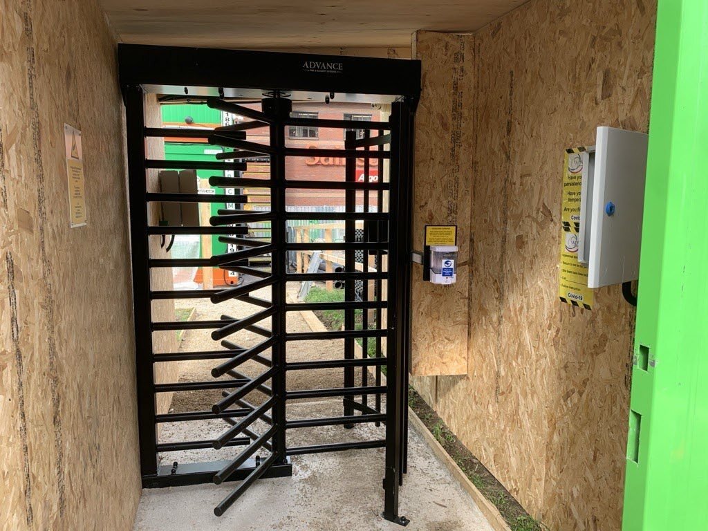 Temporary site access turnstile